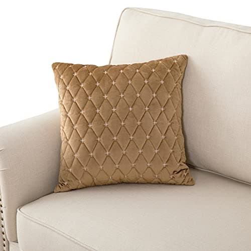 Eismodra Throw Pillows,Couch Cover,Sofa Cover,Sectional Couch Covers for 3 Cushion Couch,Sofa Slipcovers for Dogs Cats Pet Loveseat Recliner Leather L Shaped,Coffee 18 x 18 Inches (Only 1 Piece)