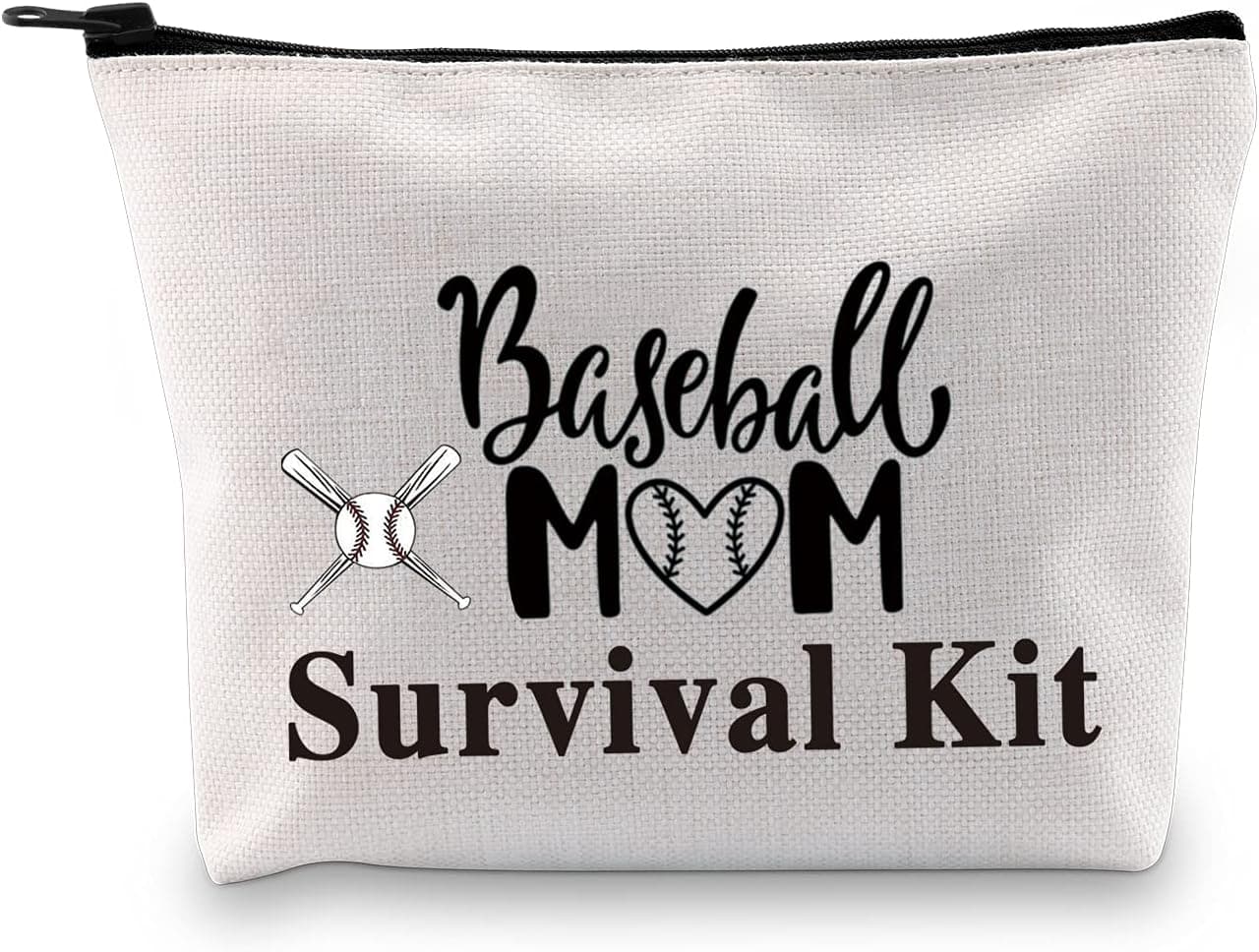 PXTIDY Baseball Mom Survival Kit Baseball Mom Gift Mom Life Baseball Makeup Bag Softball Mom Baseball Game Day Gift(Baseball Mom)