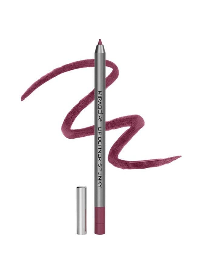 Line & Define Lip Definer Lip Pencil, Smoothing & Moisturizing Retractable Lip Liner with Long-Lasting & Ultra-Creamy Formula, Antioxidants Vitamin C & E, & Built-In Sharpener - Spunky