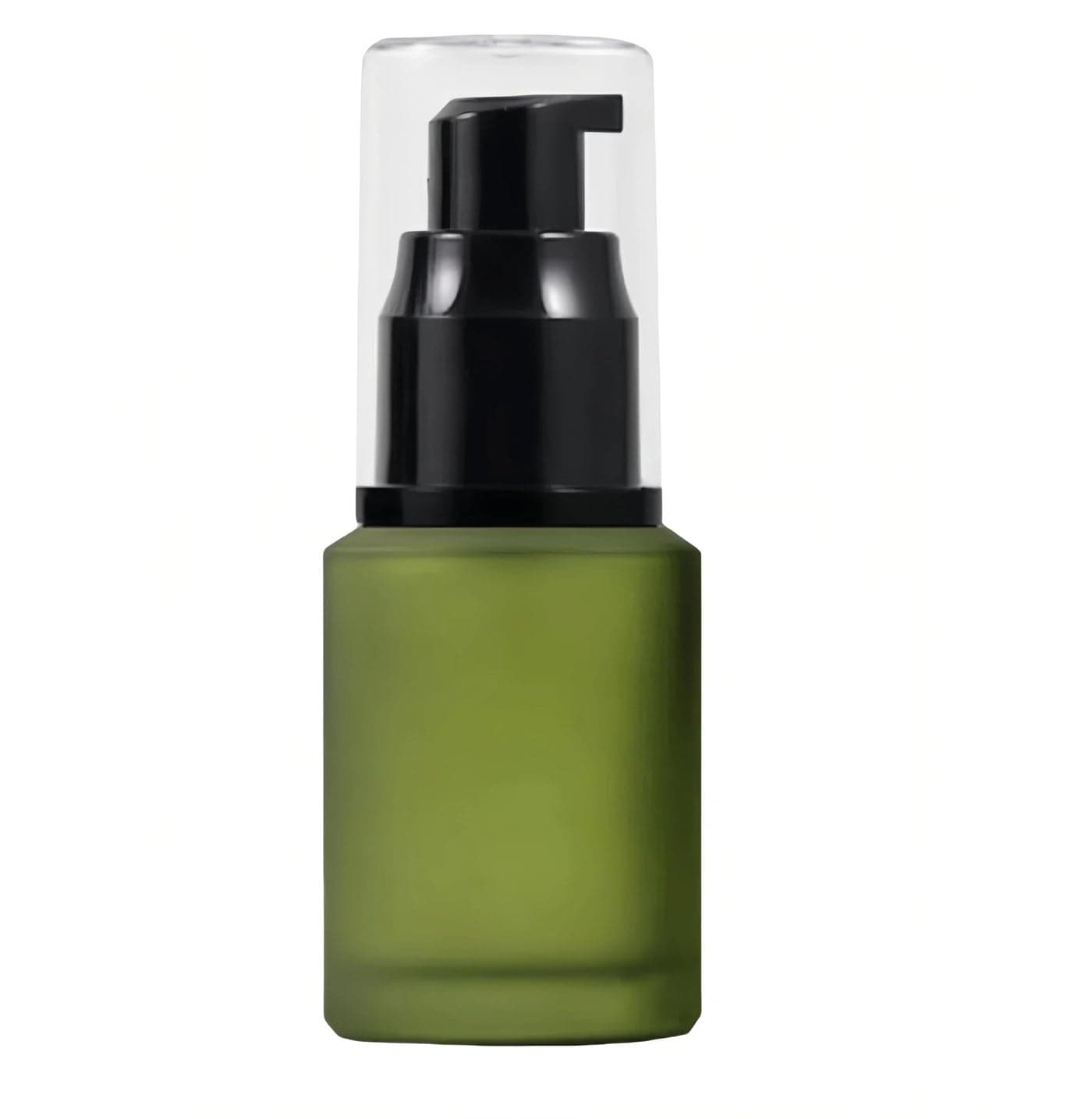 1PCS Green Upscale Empty Refillable Glass Cosmetic Cream Lotion Pump Bottle Shower Gel Essential Oil Shampoo Sample Press Bottle Jar Pot Cosmetic Make up Dispenser30ml1oz