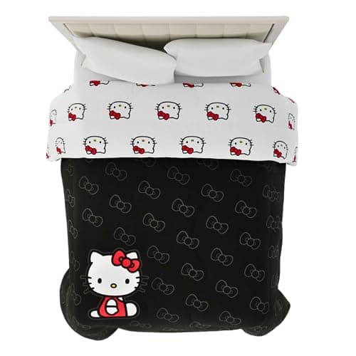 Hello Kitty Bedding Super Soft Cozy Microfiber Reversible Comforter, Full, (Officially Licensed Product) By Franco Collectibles