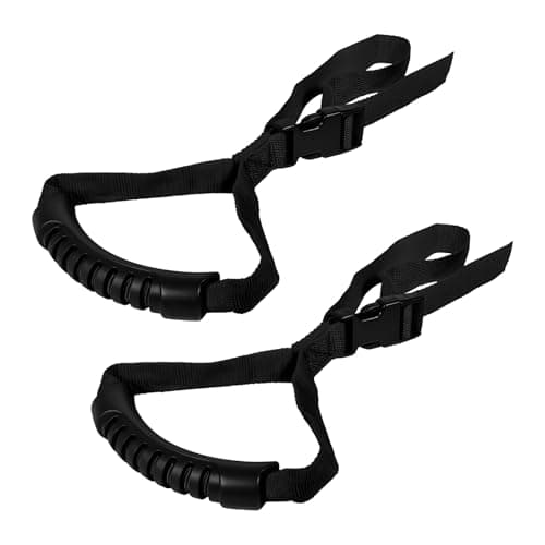Dickno 2PCS Car Adjustable Grab Handle Portable Auto Door Safety Supporting Grab Band for Elderly Disabled with Nylon Grip Vehicle Mobility Assist Device for Car Truck Lorry Black
