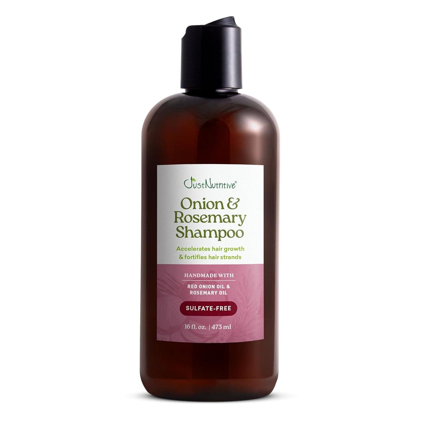 Just Nutritive Onion Rosemary Shampoo for Hair Growth Hair Loss Oil Control Thickening and Strengthening SulfateFree Enriched with Red Onion Oil Rosemary Oil Tea Tree 16 oz
