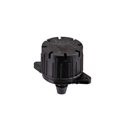 Raindrip 157050B Adjustable Flow Bubbler, Non-Pressure Compensating Emitter, Full-Circle Pattern, 8 Stream Spray, with 1/4-Inch Barbed Inlet, 50-Pack, Black