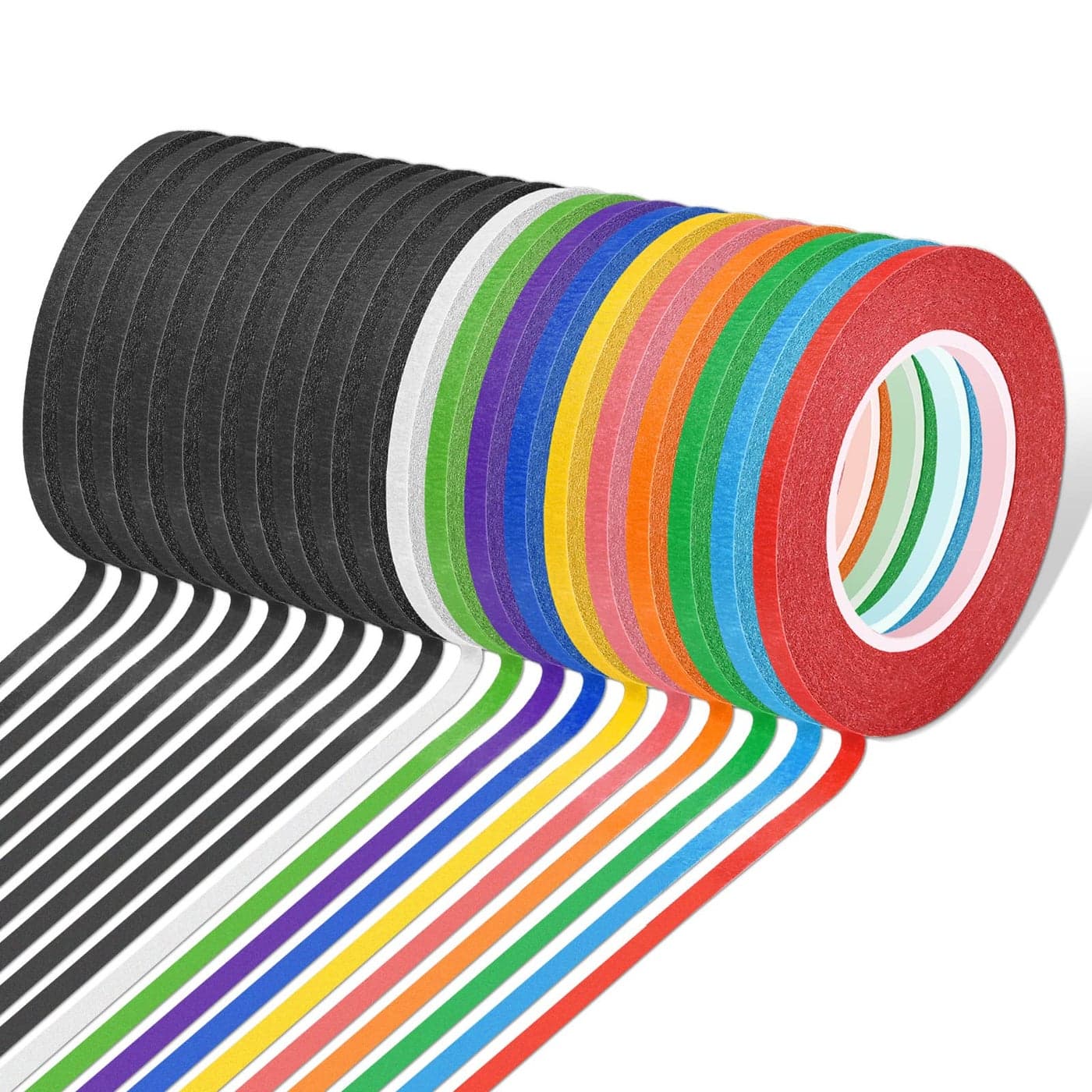 selizo 20 Rolls 1/8 Whiteboard Tape Line, 3mm Thin Tape for Dry Erase Board, Pinstriping Tape, Draping Tape, Chart Tape for White Board Accessories DIY Art Crafts