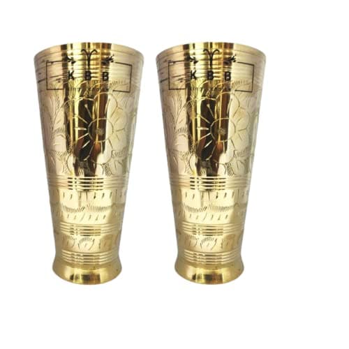 KBB LASSI GlassBrass Glass JAPANI 26 no 1200 ml KBBP2082 Pack of 2