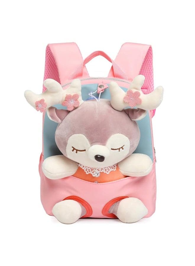 Little Doll Stuffed Animal kids Plush Backpack, Toys for Girls, Cartoon Preschool Purse for Kids, School Bags for Girls, Kids Backpack Boys Cute 16 Inch Primary School Backpack