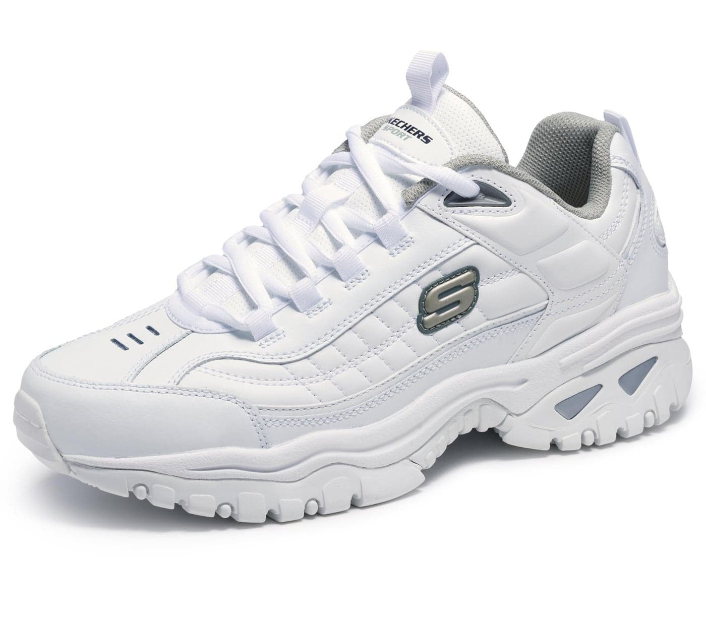 Skechers mens Energy Afterburn road running shoes, White,9 medium