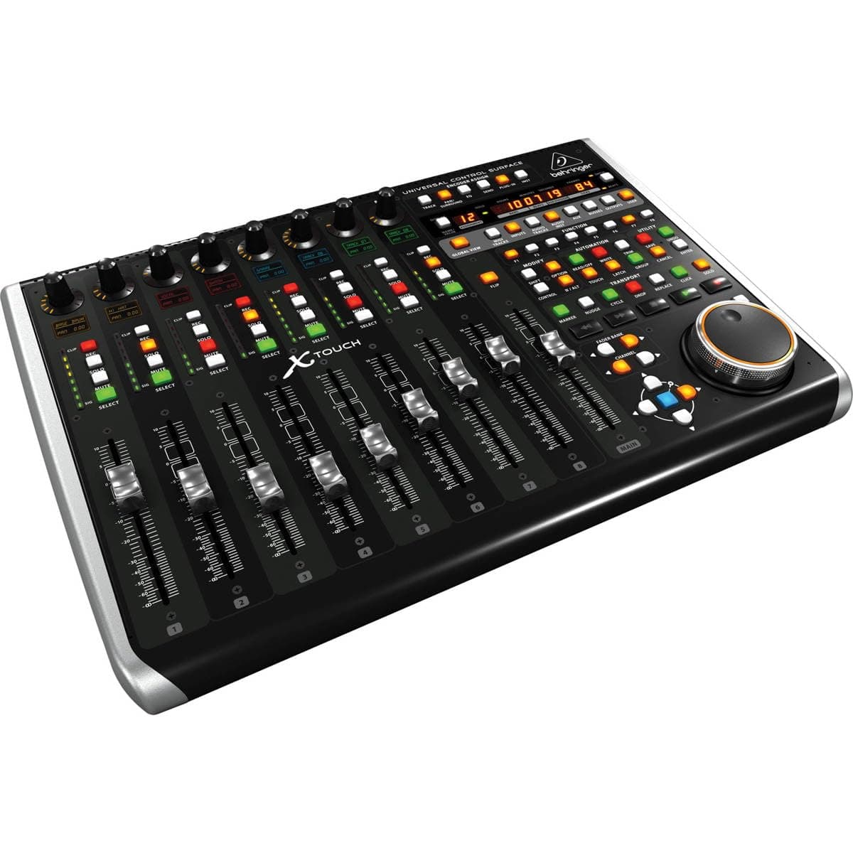 Behringer XTOUCH Universal Control Surface with 9 TouchSensitive Motor Faders LCD Scribble Strips and EthernetUSBMIDI Interface
