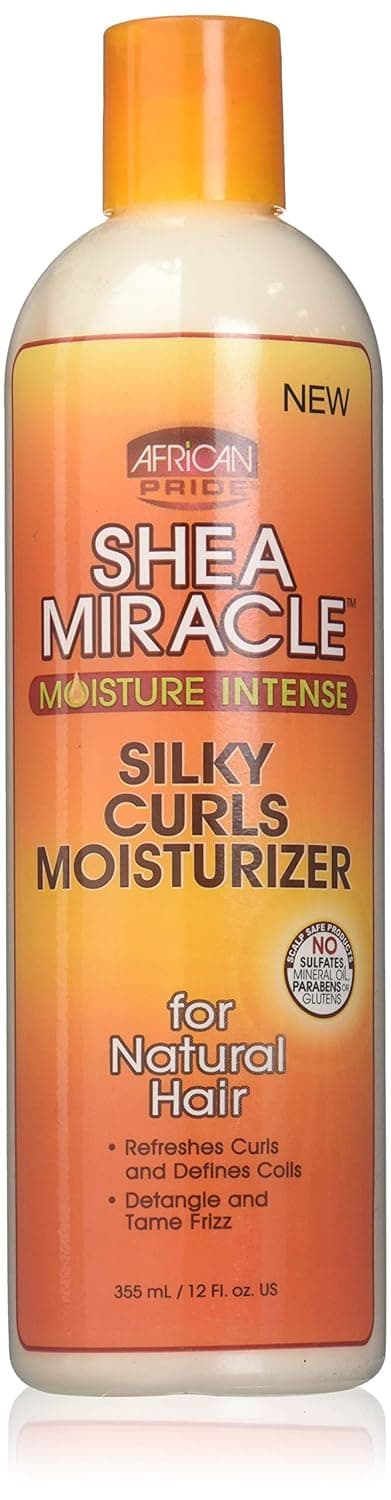African Pride Shea Miracle Silky Curls Hair Moisturizer Contains Shea African Mango Butter 12 Oz