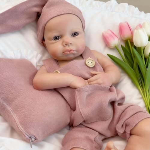 OtardDolls 18 Inch Reborn Baby Doll Lifelike Reborn Baby Dolls Full Silicone Dolls Full Body Realistic Newborn Baby Dolls with Accessories
