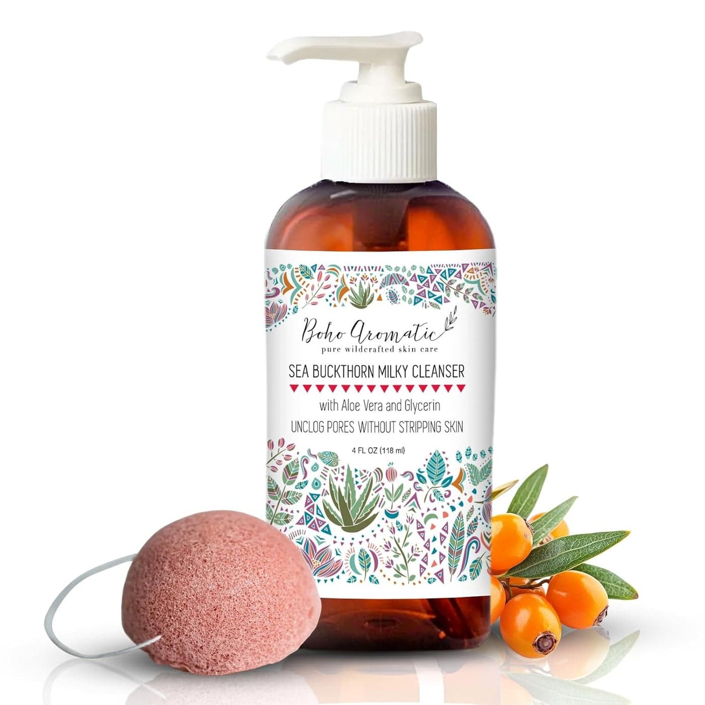 Sea Buckthorn Milky Facial Cleanser Aloe Vera Based Brightening NonDrying pH Balanced for daily face washing cleanse pores without stripping gentle daily face wash