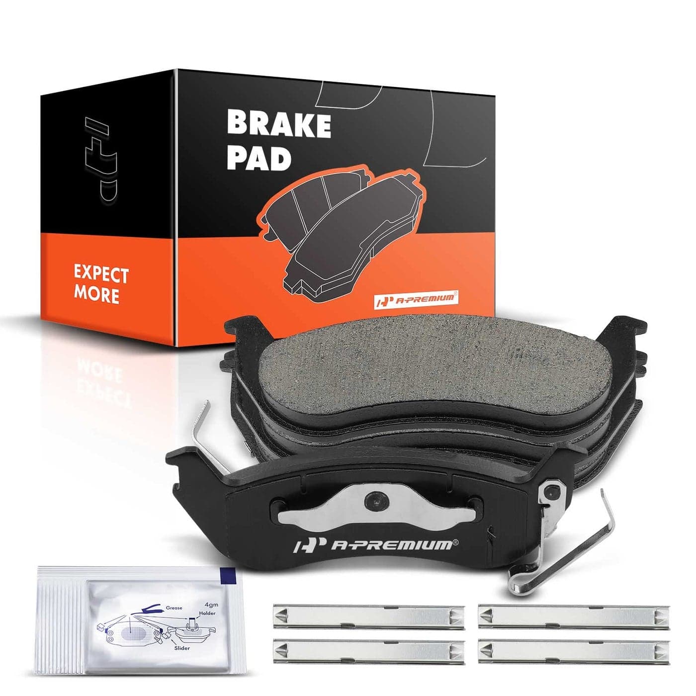 APremium Rear Ceramic Disc Brake Pads Set Compatible with Select Ford Lincoln and Mercury Models Crown VictoriaTown CarGrand Marquis 20032011 Ranger 20102011 Marauder 20032004
