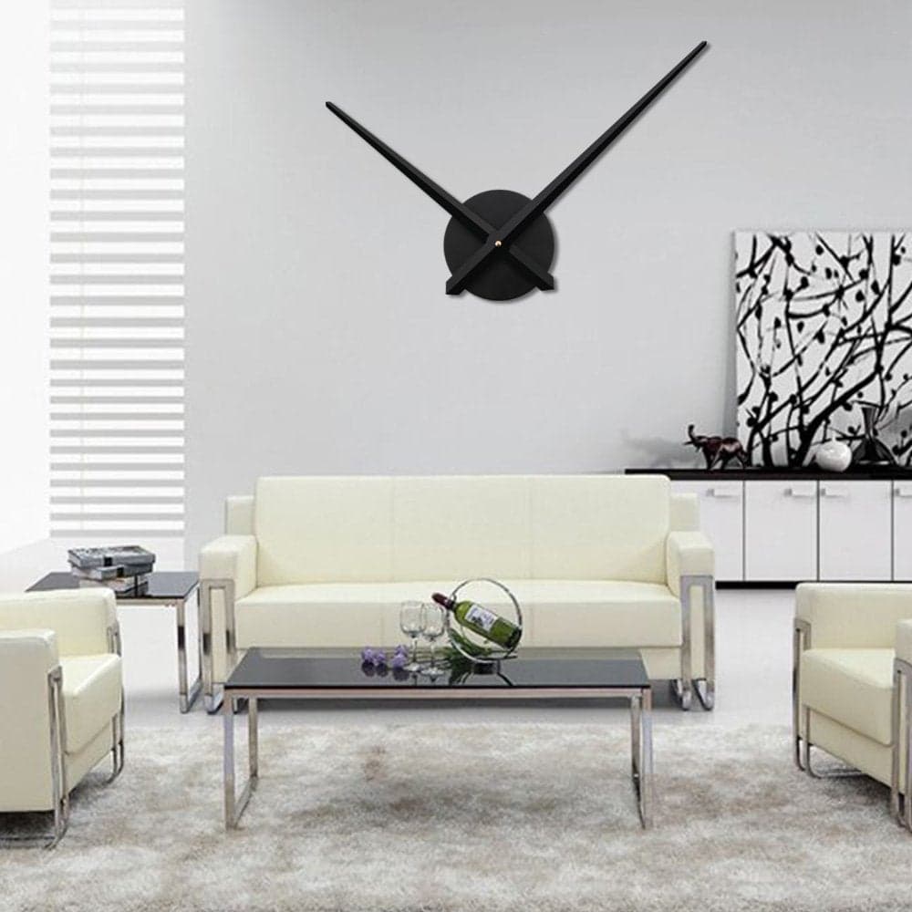 URAQT Large Clock Hands and Mechanism Modern Black Long Hands Wall Clock DIY Silent Movement Mechanism Battery Powered Wall Clock for Living Room Home Decoration