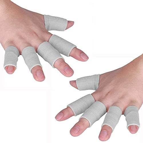 JoyFit Nylon Sleeve Protector ,Finger Support,Standard (Grey), Free Size