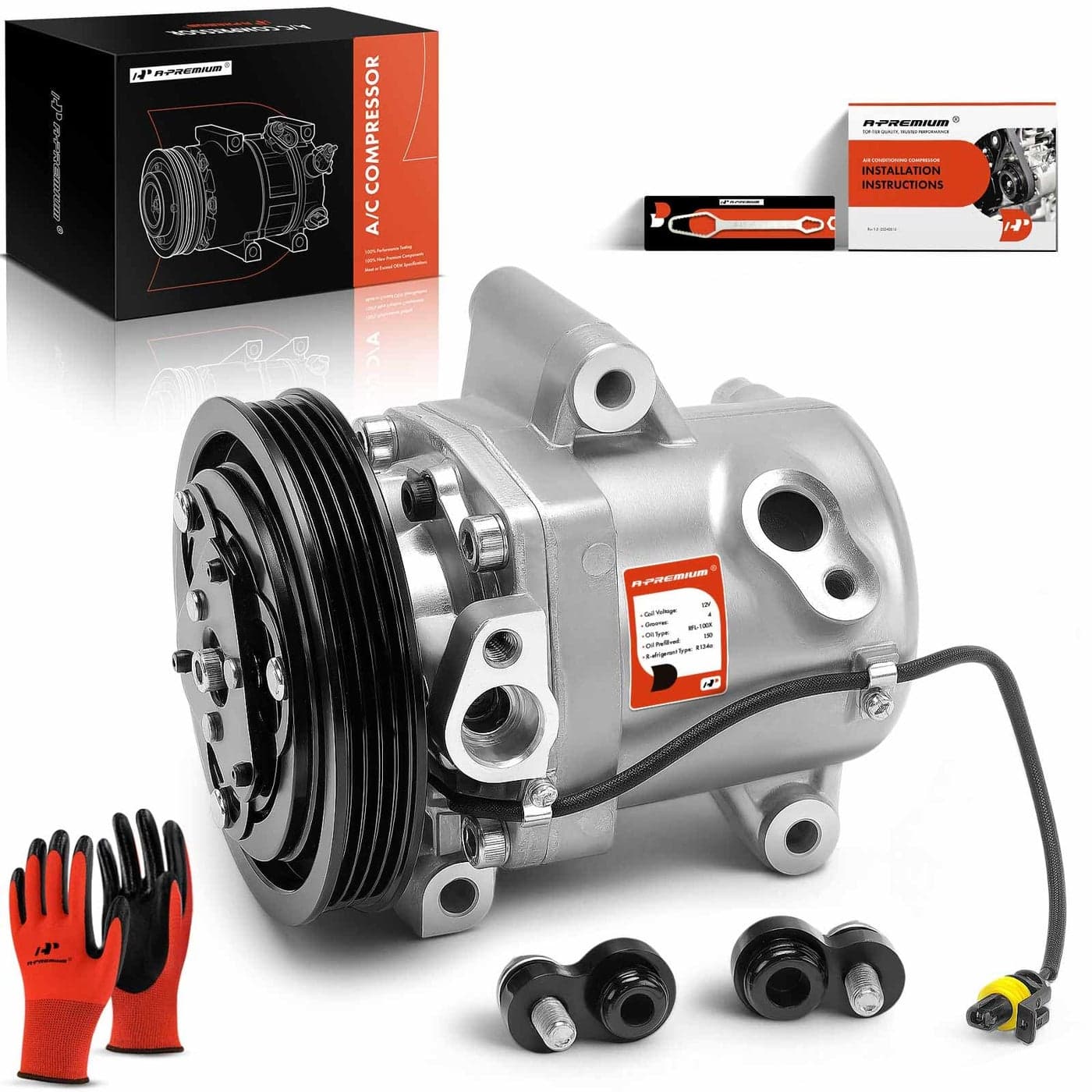 APremium Air Conditioner AC Compressor with Clutch Compatible with Smart Fortwo 10L 20082015