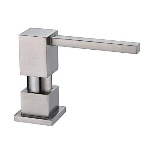 Fonveth Soap Dispenser, Contemporary Design Kitchen Sink Countertop Soap Dispenser, Built in Square Pump Brushed Nickel