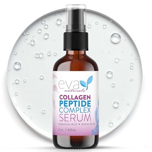 Collagen Peptide Serum for Face Anti Aging Facial Treatment with Peptides Hyaluronic Acid Gentle Formula for Sensitive Skin Microneedling Pen Derma Roller Skin Firming Hydrating 2 Oz