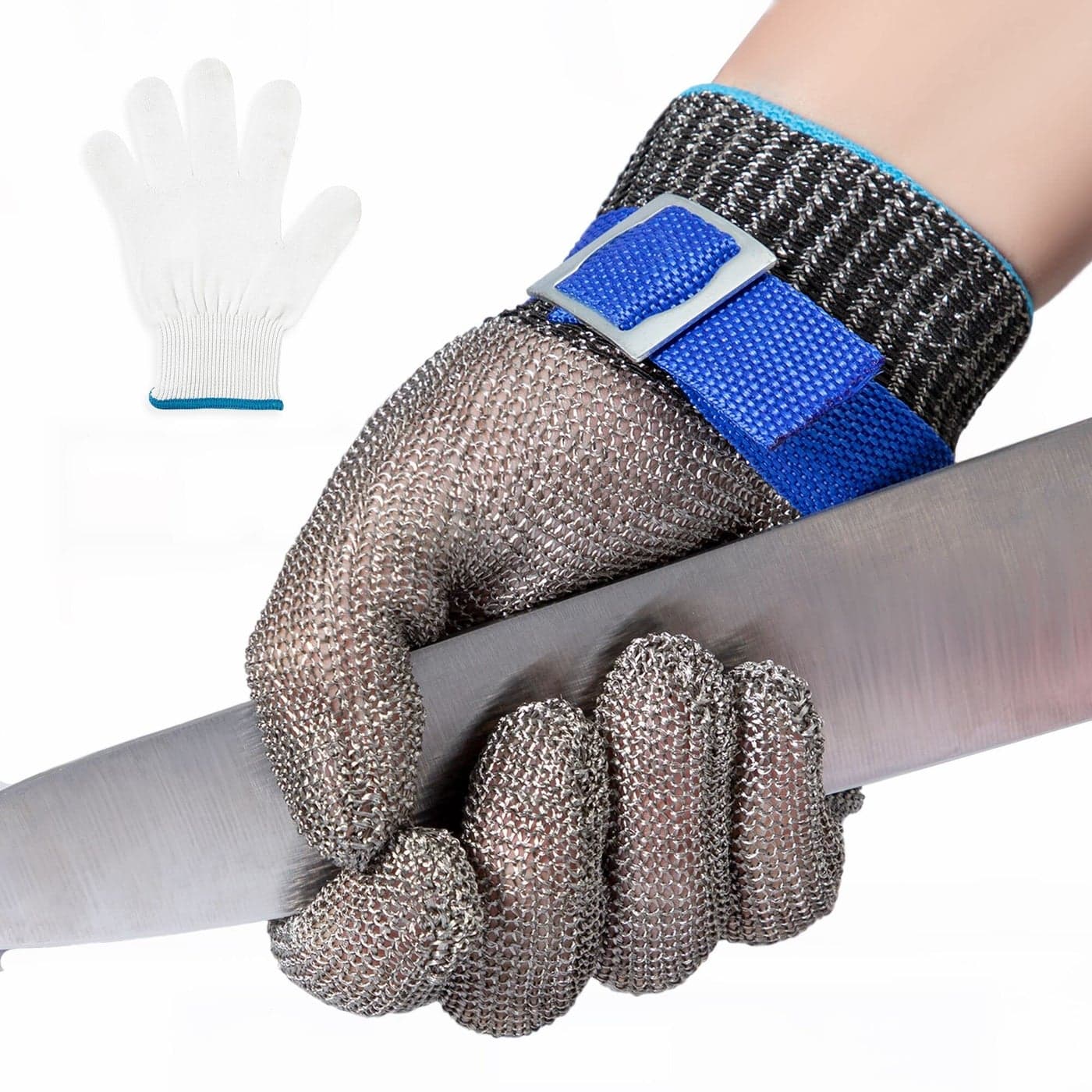 ARCLIBER Level 9 Cut Resistant Gloves Stainless Steel Wire Metal Mesh Butcher Gloves for Meat Cutting Oyster Shucking Chopping and Peeling