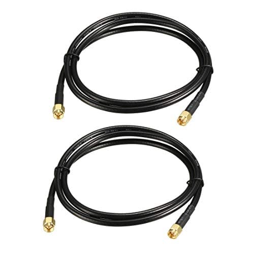 uxcell Antenna Extension Cable SMA Male to SMA Male Coaxial Cable RG58 50 Ohm 6 ft 2pcs