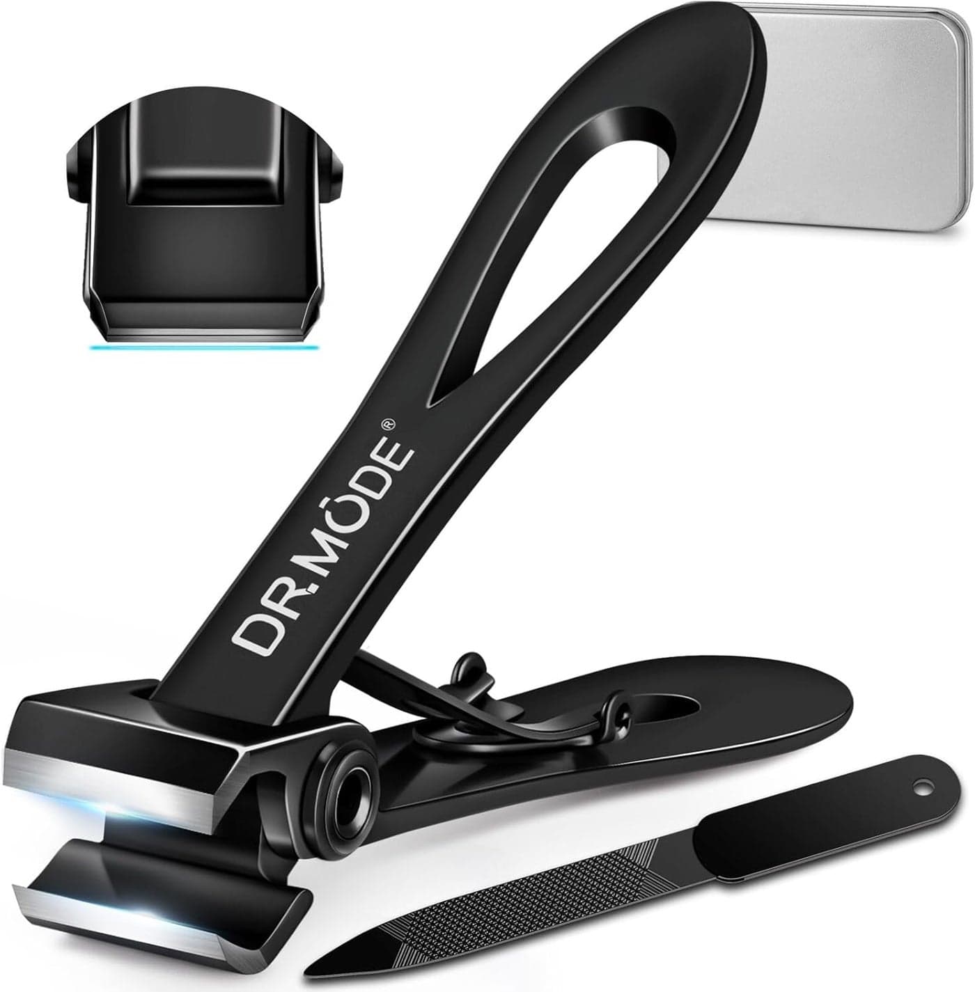 Straight Nail Clippers for Thick Nails Heavy Duty Large Toenail Clippers for Seniors with 17mm Wide Jaw Opening Ultra Sharp Stainless Steel Toe Nail Clippers Cutter for Men with File