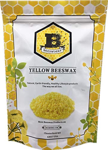 Beesworks Yellow Beeswax Pellets 1 lb 100 Pure Cosmetic Grade TripleFiltered Beeswax for DIY Skin care Lip Balm Lotion and Candle Making