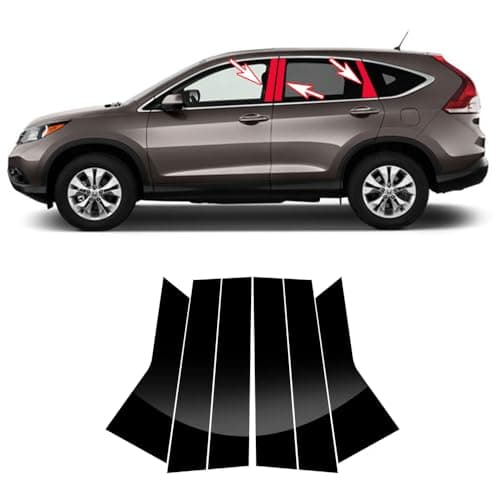 6pcs Black Car Window Center Pillar Stickers for Honda CRV20122016 Car Window Trim Protect The Center Pillar Prevent Scratches Car Tuning Accessories