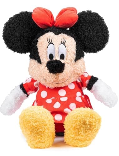 Jay Franco Disney Plush Pillow Buddy UltraSoft Stuffed Character Plushie Fuzzy Pillow Official Licensed Product Red Minnie Mouse