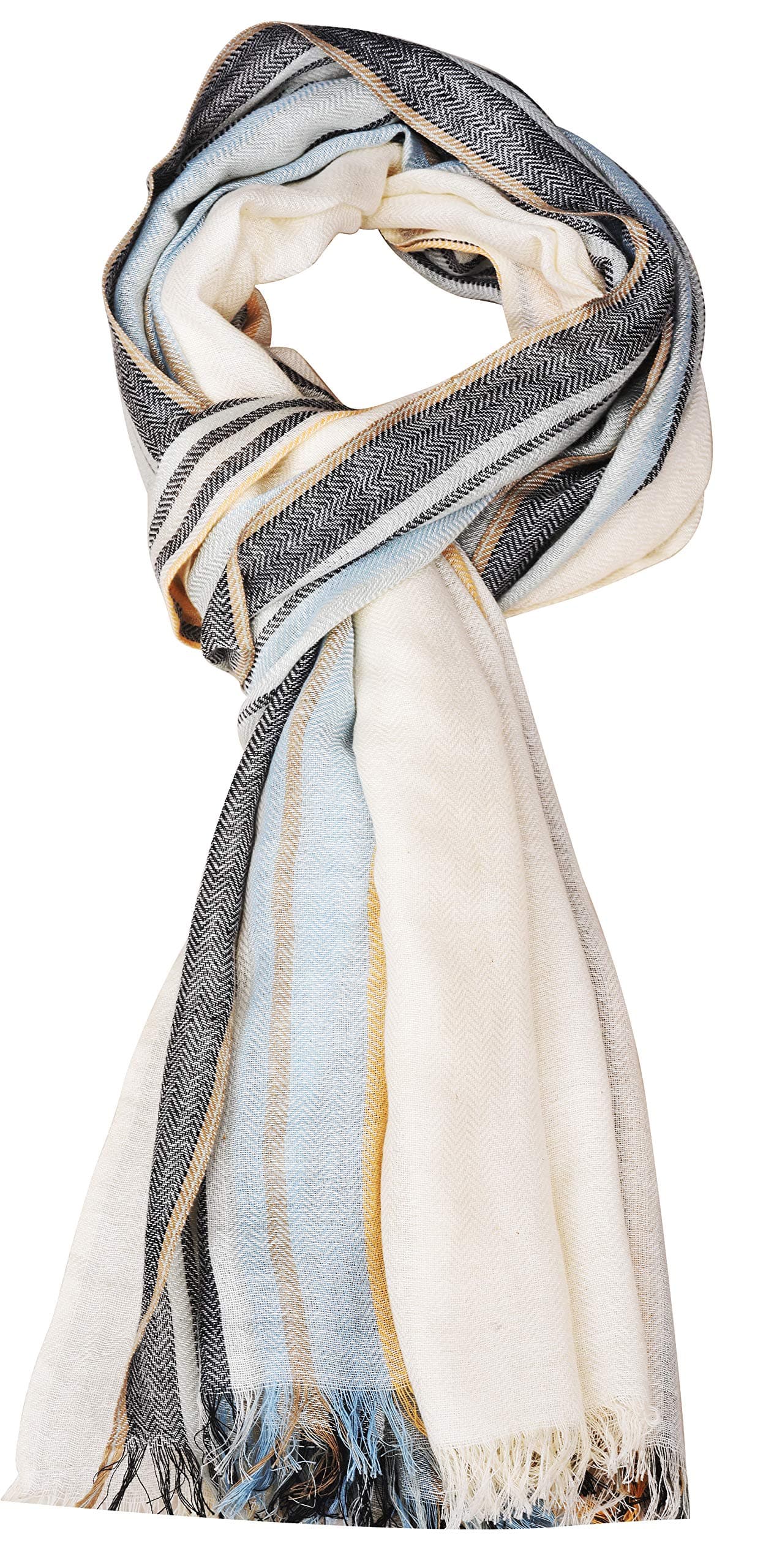 Zaina Unisex Cotton Viscose Scarf for All Ages (Multicolour, 70 x 180 cm)