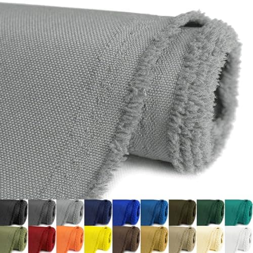 Konelia Waterproof Canvas Fabric by the Yard Outdoor Upholstery Fabric 600D Cordura Polyester Fabric Water Resistant Sewing Fabric for Chair Patio Cushion Purse Tote Bag Interior 1 Yard Silver Grey