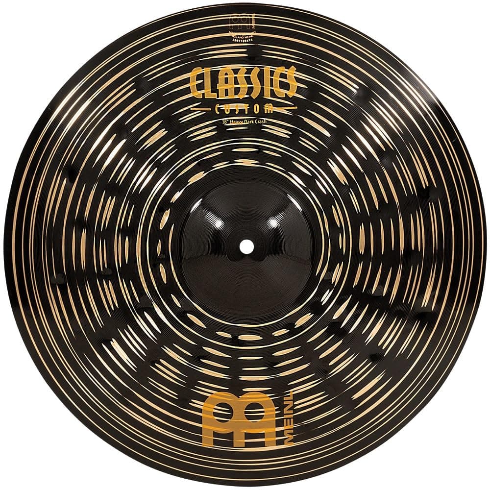 Meinl Cymbals Classics Custom Heavy Dark 18 Crash Cymbal for Drum Set Made in Germany B12 Bronze 2Year Warranty CC18HDAC