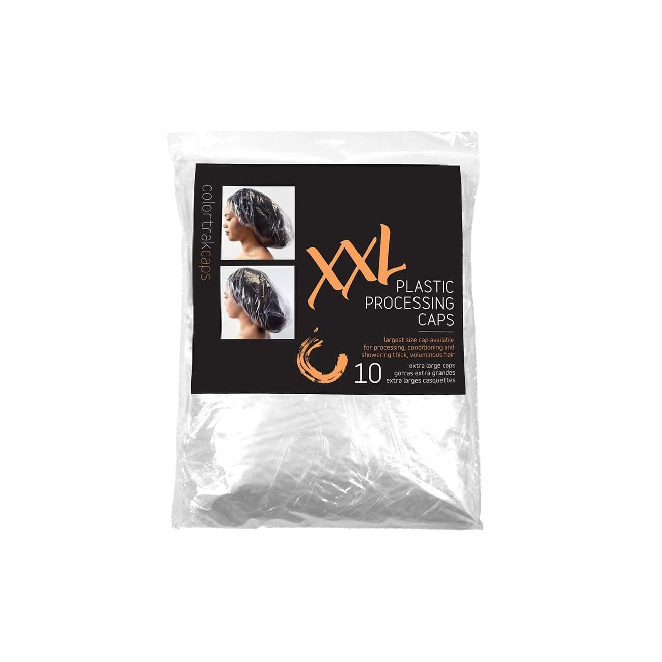 Colortrak Disposable Shower Conditioning Processing Caps Large for Voluminous Hair Protects Long Hair Styles Curls and Natural Hair Helps Preserve Blowouts XXL 10 Disposable Caps Per Pack