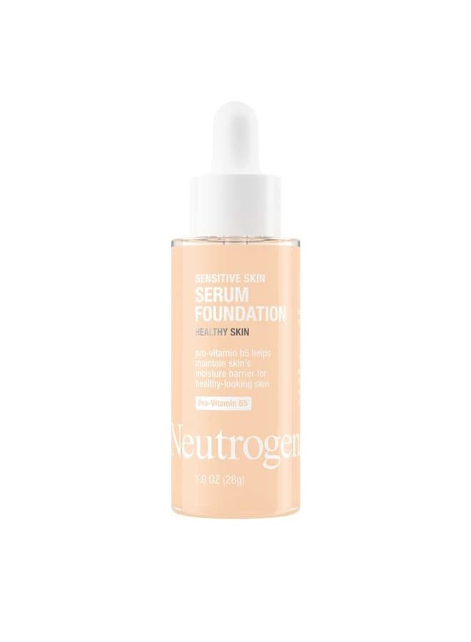 Healthy Skin Sensitive Skin Serum Foundation with Pro-Vitamin B5, Color Correcting & Pore Minimizing Liquid Foundation & Face Serum, Buildable Coverage, Light 01, 1 oz