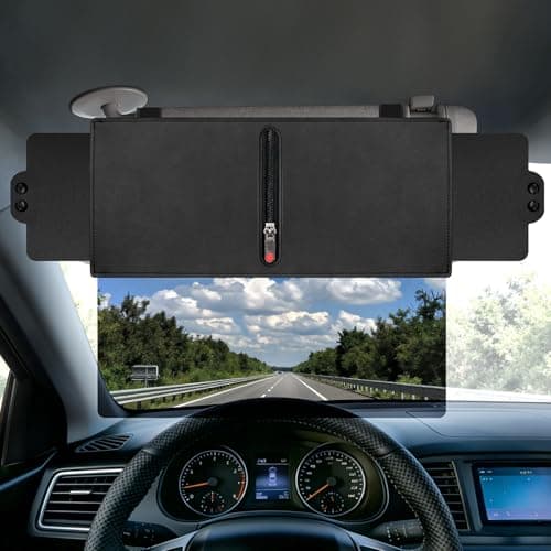 Veharvim Sun Visor Extender for Car Polarized UV400 PC Lens 2 Side Sunshade Car Visor Extender Sun Blocker Visor Extender Attachment AntiGlare for Safe Driving