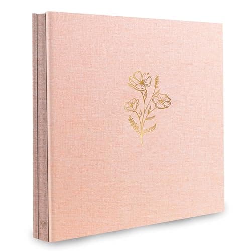 Holoary Photo Album 4x6 600 Photos 5 Pictures Per Page, 600 Pockets 4”x6” Picture Album, Linen Fabric Cover Big Picture Book for Photos, 4x6 Photo Albums for Family Weddings Travel Memories(Pink)