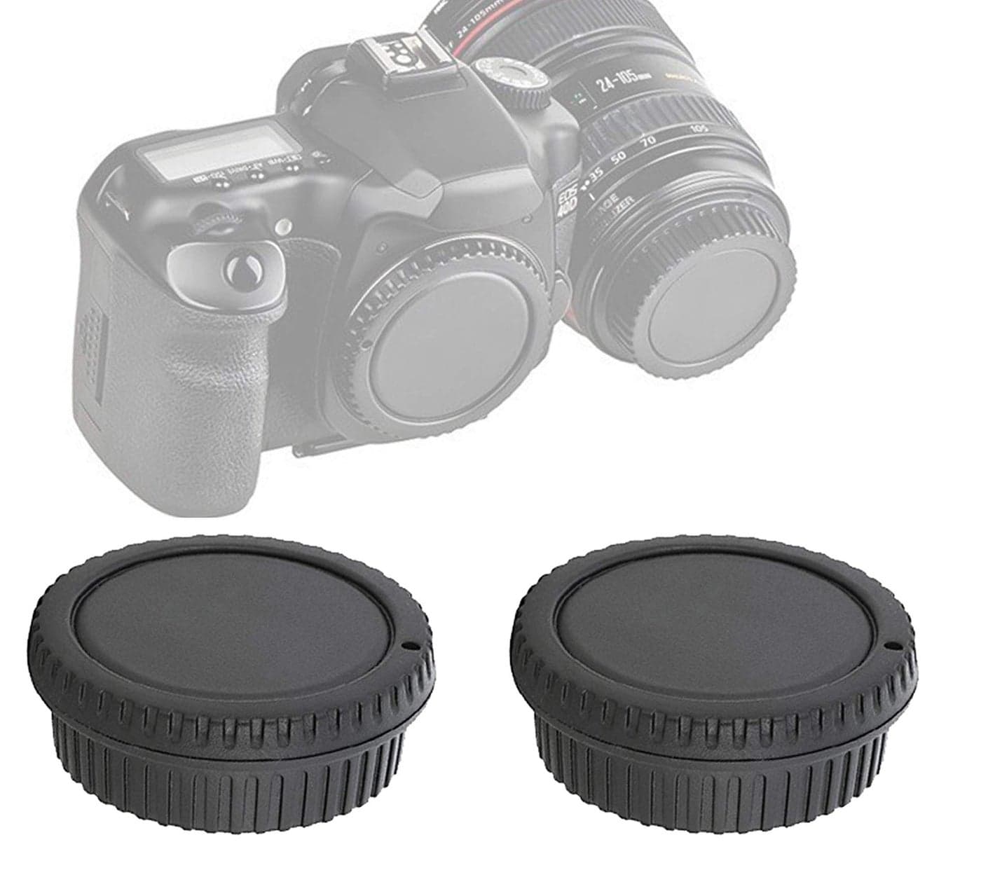 ( 2 Packs) Fotasy Rear Lens Cover Camera Body Cap for Canon EOS DSLR Camera Lenses, Canon EF/ Efs Lens Rear Cap Body Cap