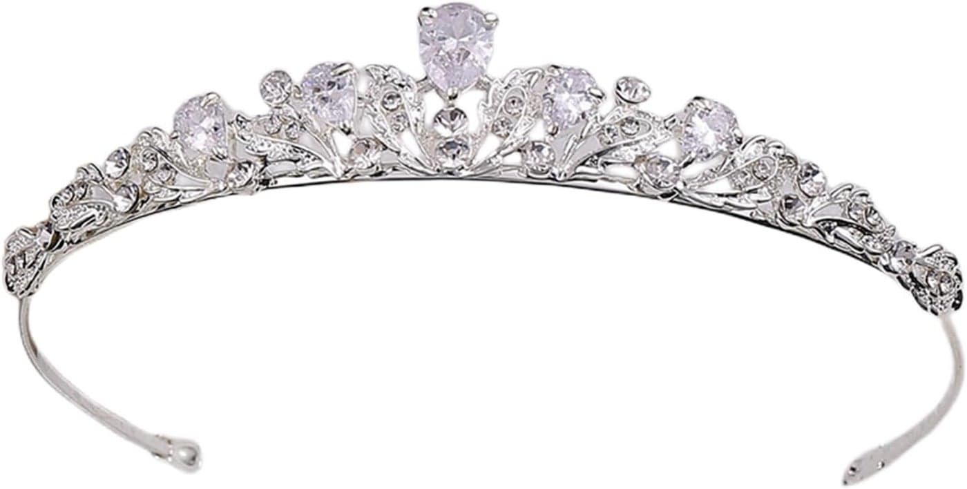 HONGMEI Silver Bridal Tiaras and Crowns for Women and Girls Rhinestones Wedding Headband Hair Accessories for Wedding Prom Bridal Party
