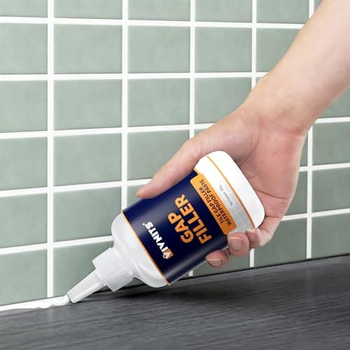 VIVNITS Tiles Gap Filler Waterproof, Gap Sealant, Grout, White Cement Paste Tube, Gap Filler for Walls and Joints, Waterproof Sealant, Tile Gap Filler Tube for Kitchen, Bathroom (560 ML)
