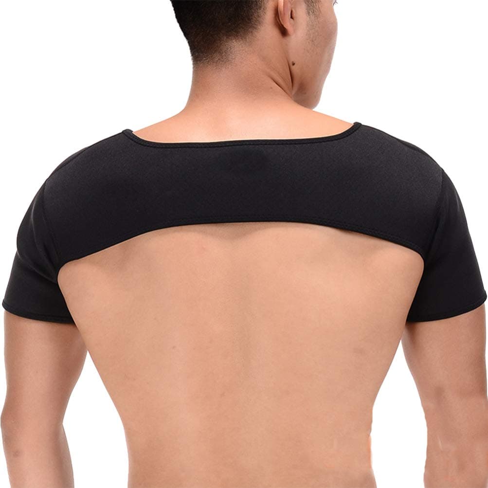 EXCEART Double Shoulder Support Shoulder Wrap Protector Strap Brace for Outdoor Hiking Lifting Sports Pain Reliefs Size L
