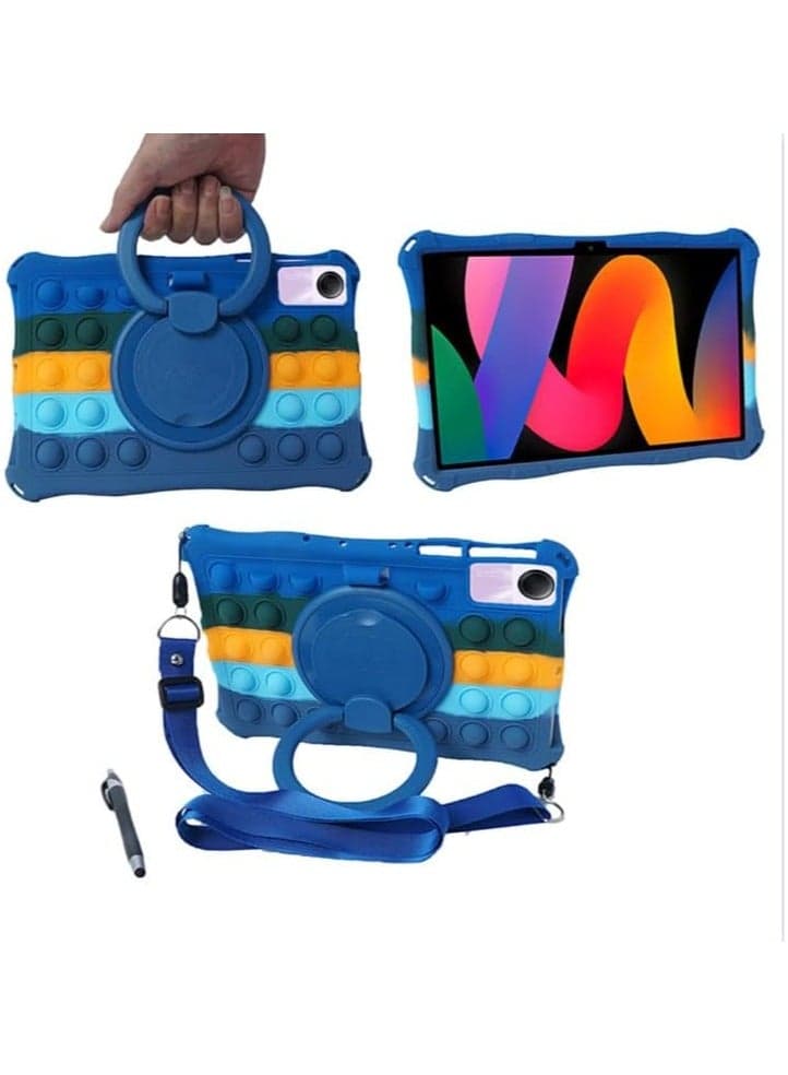 Case Compatible with Xiaomi Redmi Pad SE 11 Inch 2023 Kids Friendly with Hand Strap Shoulder Belt Rotatable Stand Cover Funda