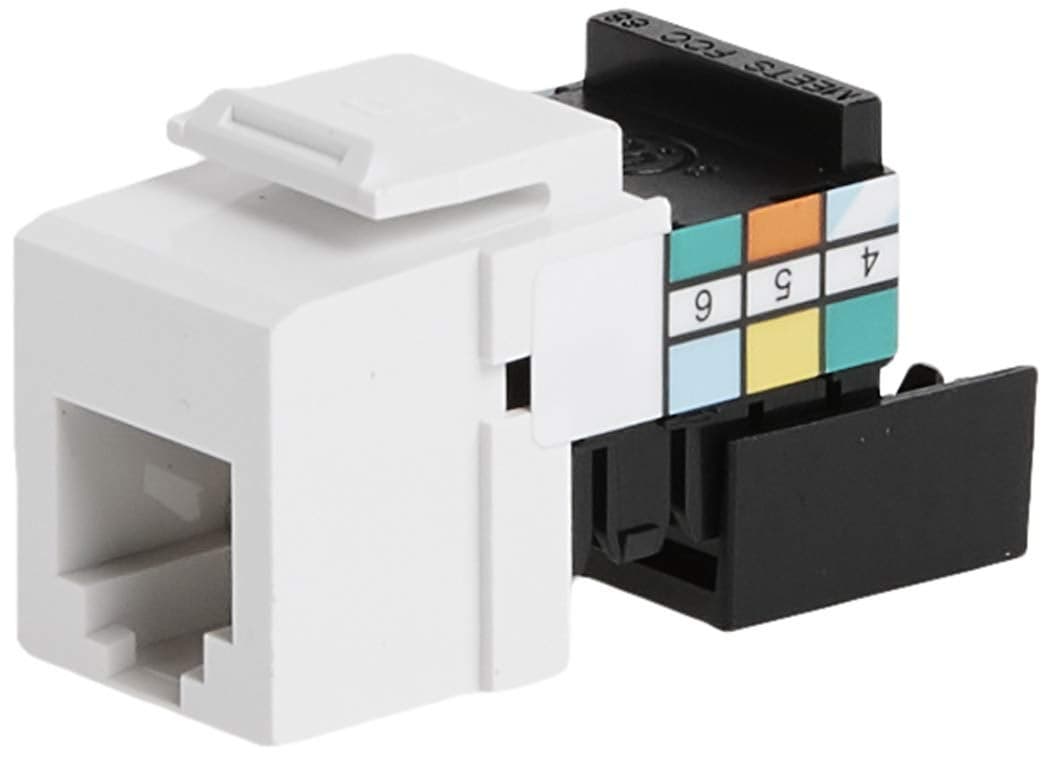 Leviton Voice Grade QuickPort Connector 41106RW6 White