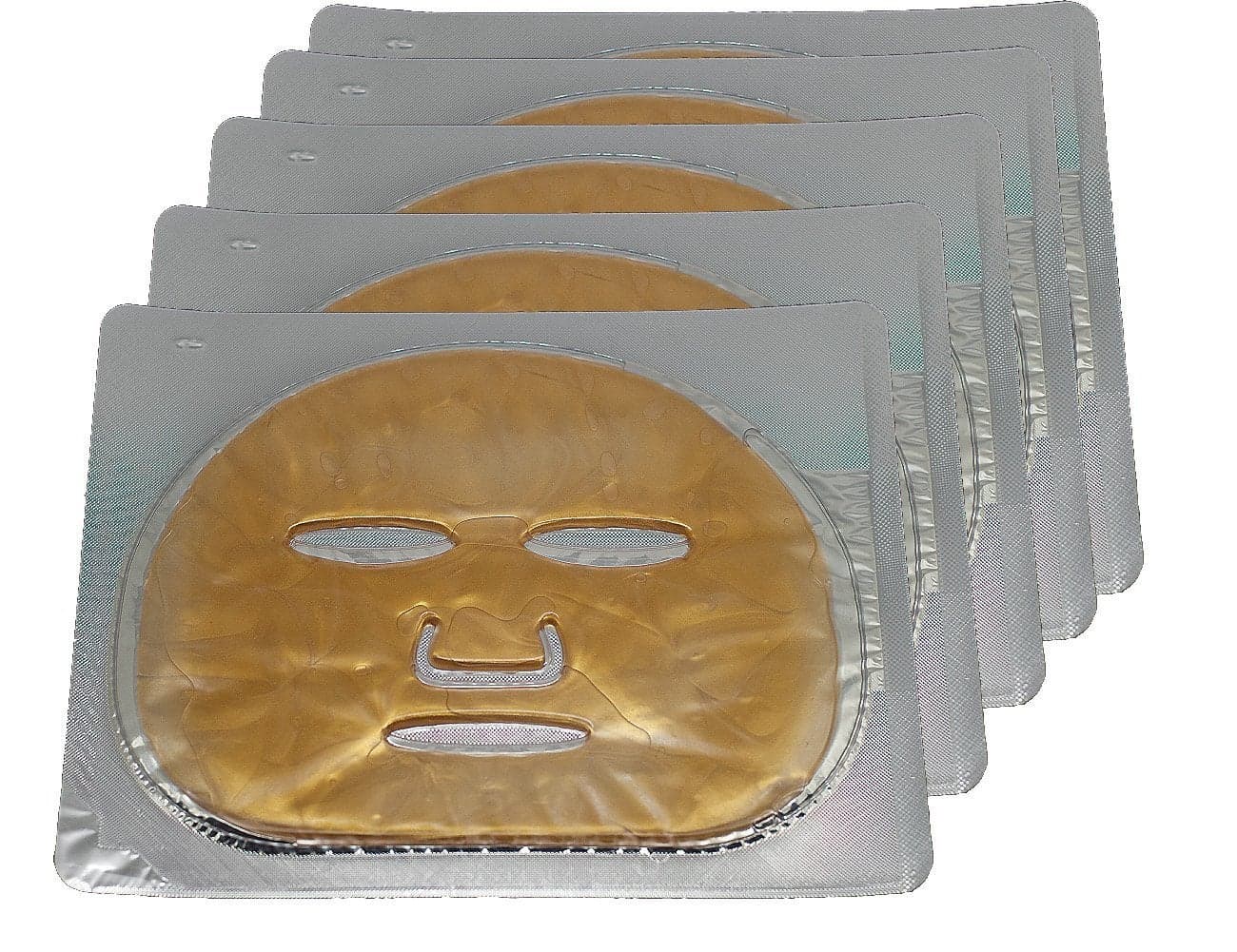 Gold Gel Collagen Facial Masks Sheet Patch 5PCS for Skincare Moisturising Collagen Real Deep Mask Hydrating Overnight Hydrogel Mask for Dark Spots Dull Skin Skincare Facial Mask