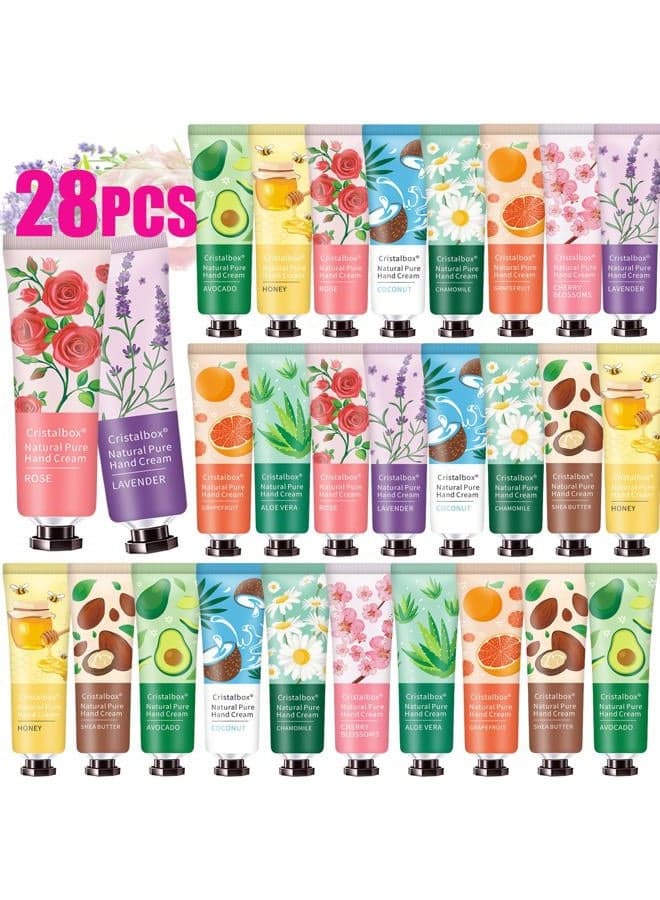 28 Pack Hand Cream Gifts -Easter Basket Stuffers for Teen Girls,Mothers Day Gifts ,Teacher Appreciation Gifts, Nurse Gifts,Bridesmaid Gifts Birthday Gifts for Women Hand Lotion for Dry Cracked Hands