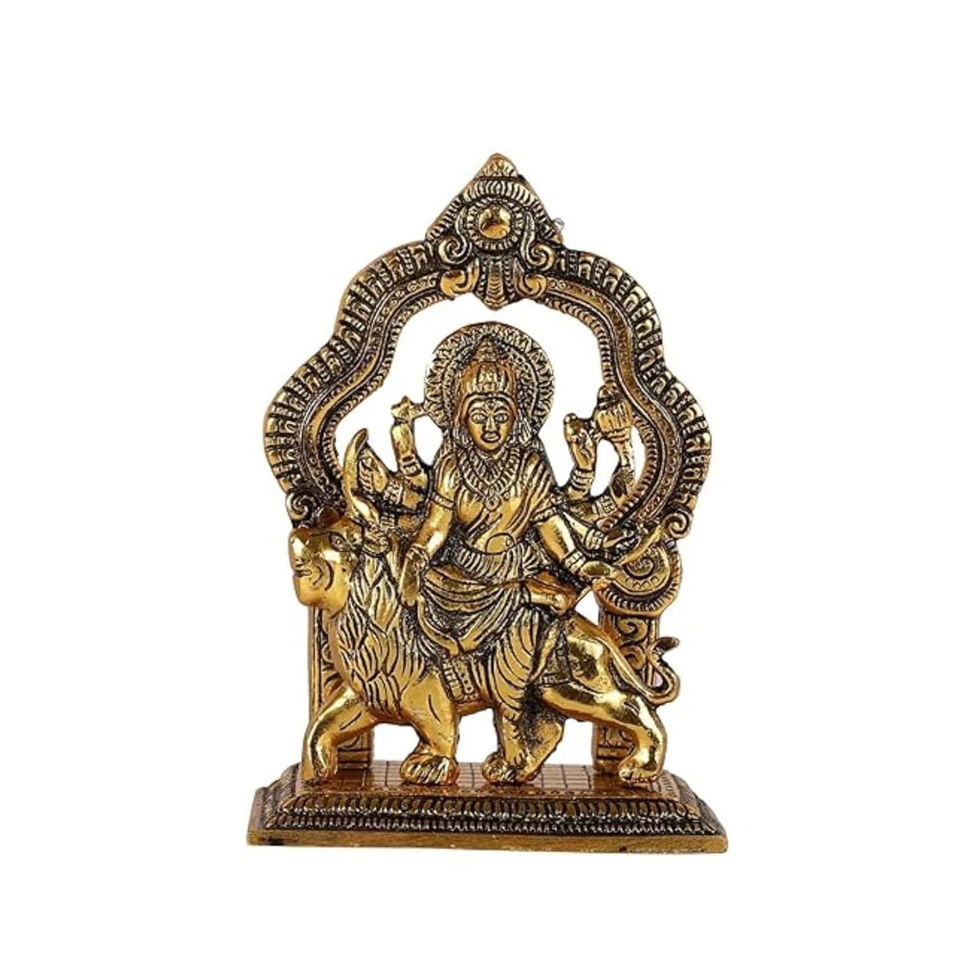PURESTORY Fengshui MATA Rani Statue Beautifully Crafted Goddess Matarani Durga Maa Vaishno Devi Sherawali Idol Figurine Statue Home Decor Gifts Home Mandir Temple Religious Gifts Showpiece