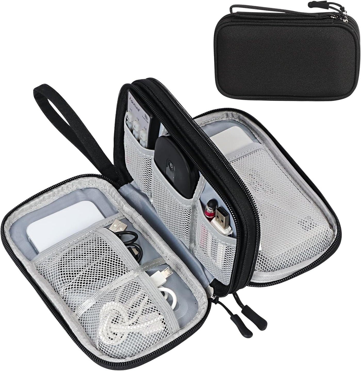 BKK Travel Organizer Pouch for Men | Gadget Organizer Bag with Cable Organiser, Charger Pouch, Tech Accessories Storage, Power Bank Case, Mobile Accessories & Travel Essentials Organizer