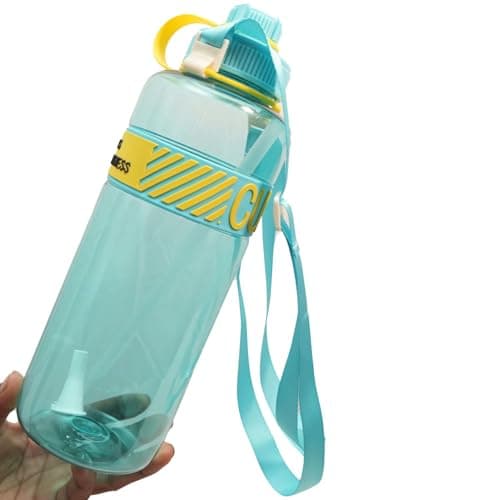 FIT FORGE 2 Litre Sports & Fitness Water Bottle - BPA Free, Leakproof, Lightweight Large Water Jug with Handle for Gym, Office, Travel & Outdoor Hydration - Blue Transparent