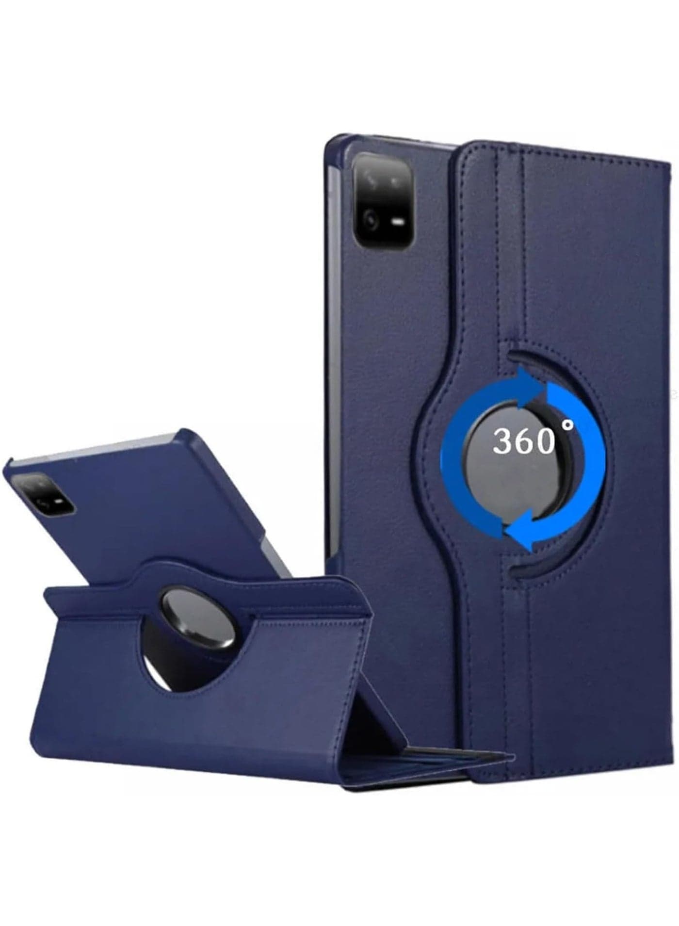 Case Compatible with Xiaomi Pad 6/6 Pro Case (11 2023 release) Multifunctional Leather Cover Swivel Unique Stand Anti-Fall Auto Sleep/Wake (Blue)