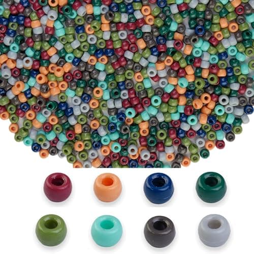 NikkiGuo 1000pcs Pony BeadsKandi Beads for Bracelets Making Kit Hair Braids Crafts Jewelry Making Crafts Friendship Necklace Earrings DIY Earth Color