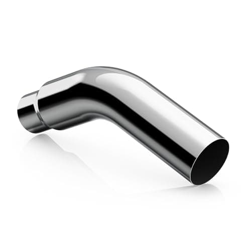 AKARCK Elbow Exhaust Tip 40 Inlet Chrome Tailpipe Tip with 40 Inlet 50 Outlet 23 Overall Length Turn Down Exhaust Tip Chrome Structure for High Temperature Resistance