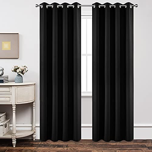 Joydeco Blackout Curtains for Bedroom 84 Inch Length Thermal Insulated Room Darkening Curtains with Grommets 2 Panels 52x84 Inch Noise Reducing WrinkleFree Drapes for Living Room Windows